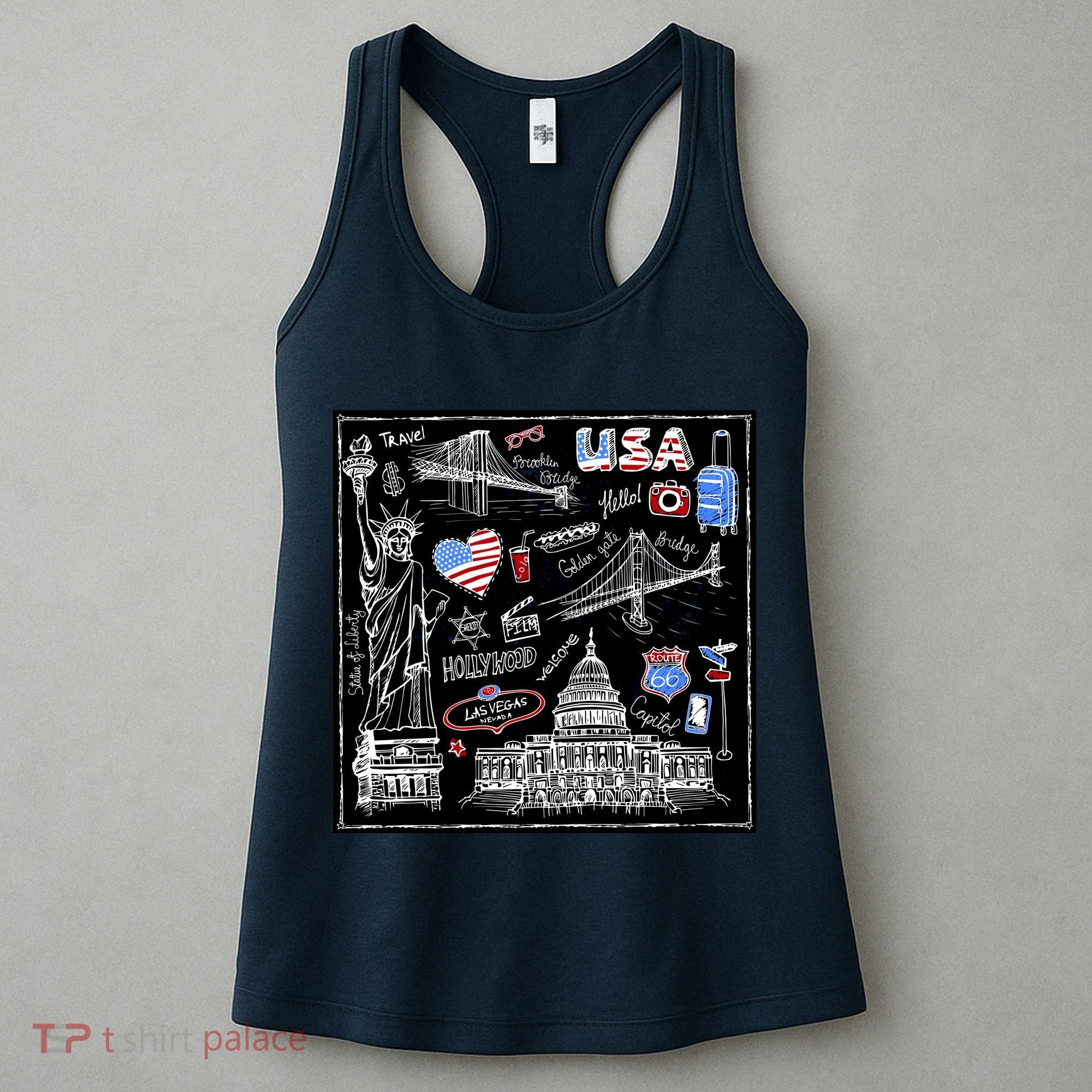 USA Sketch Women's Tank Top
