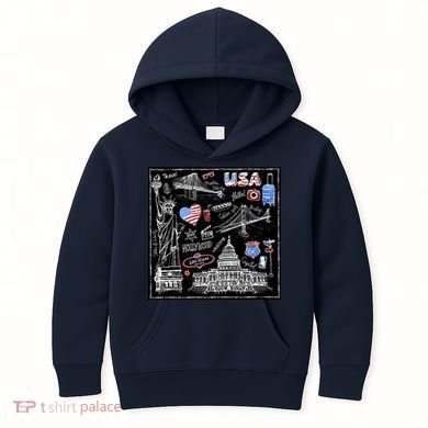 USA Sketch Kids Hoodie