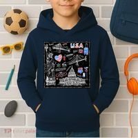 USA Sketch Kids Hoodie thumb 2