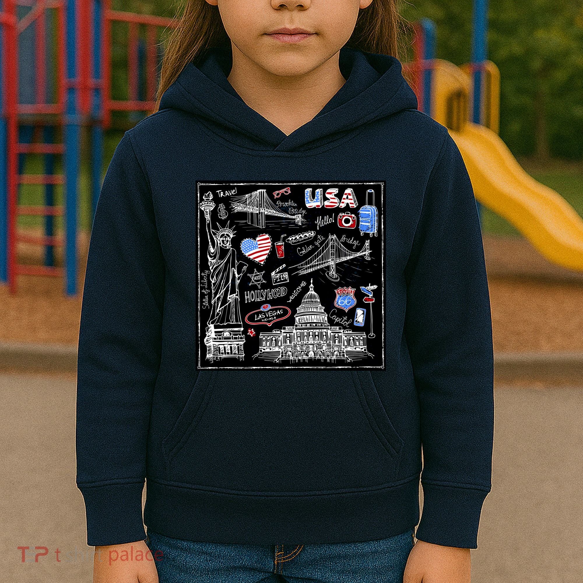 USA Sketch Kids Hoodie