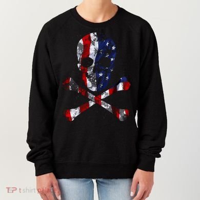 USA Skull Crossbone  Women's Sweatshirt