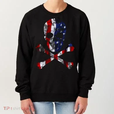 USA Skull Crossbone Women's Sweatshirt