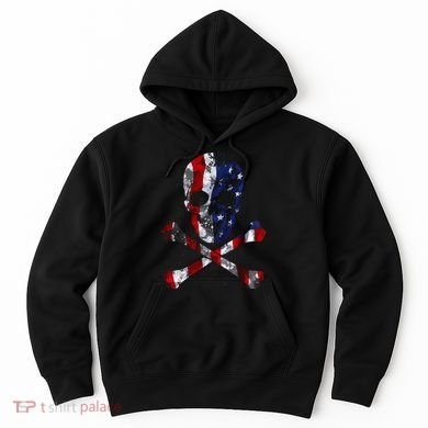 USA Skull Crossbone  Hoodie