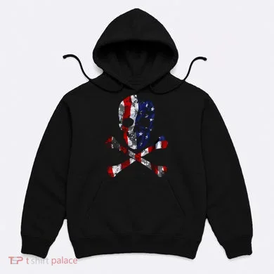 USA Skull Crossbone  Hoodie