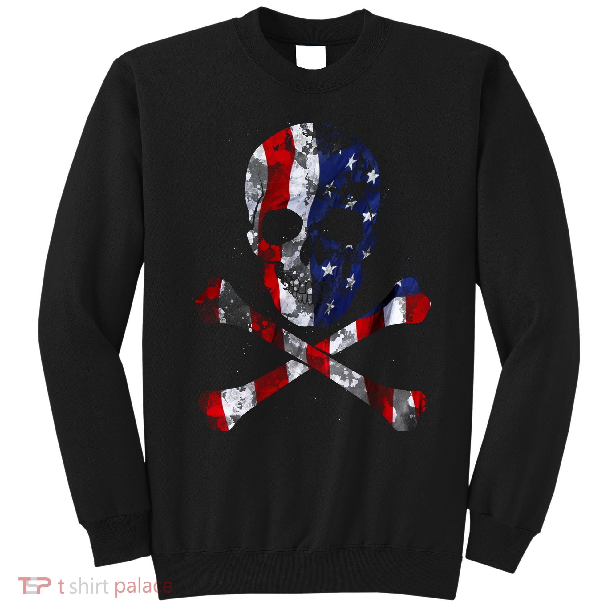 USA Skull Crossbone  Sweatshirt