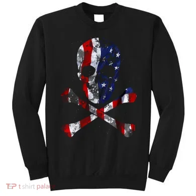 USA Skull Crossbone  Sweatshirt
