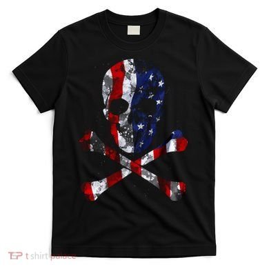 USA Skull Crossbone  T-Shirt