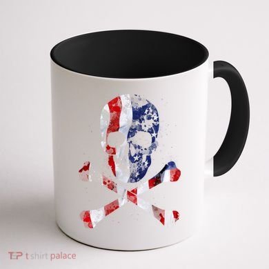 USA Skull Crossbone  Coffee Mug back
