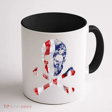 USA Skull Crossbone Coffee Mug back