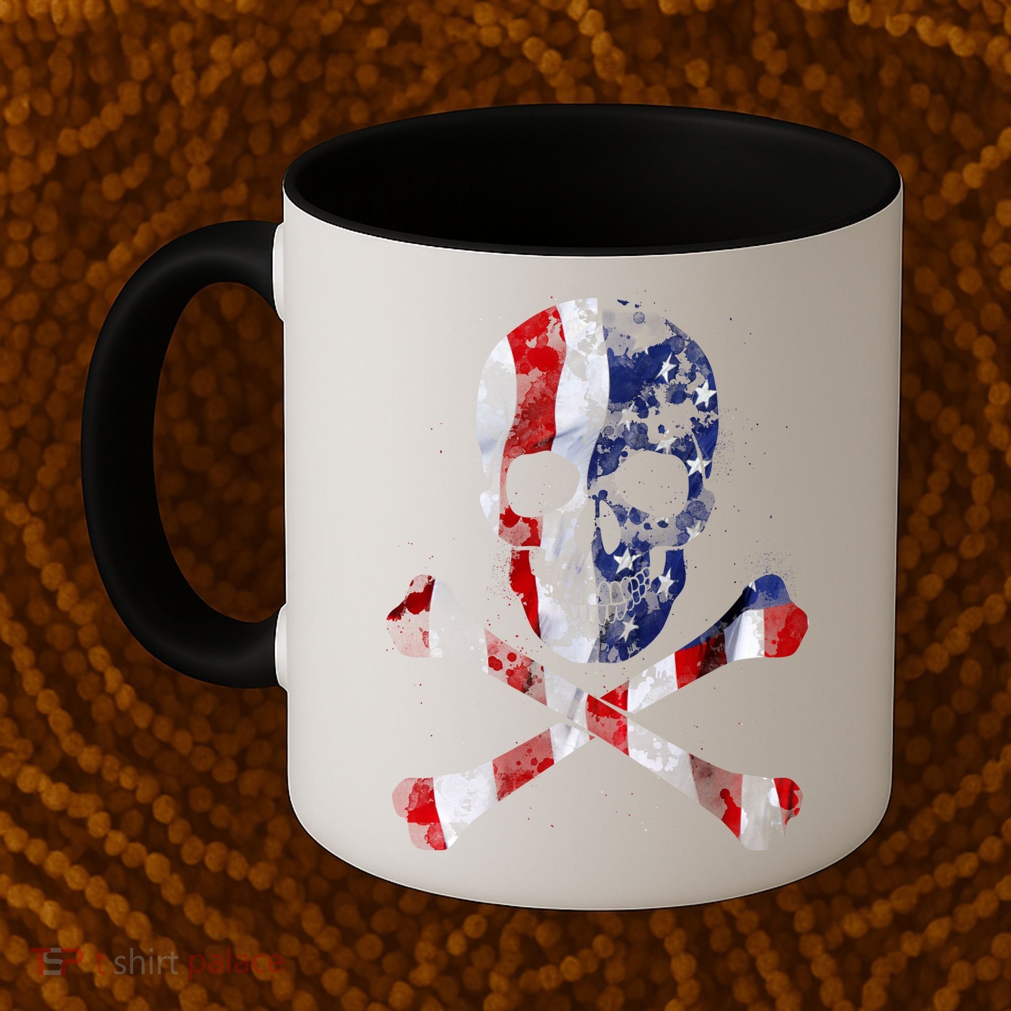 USA Skull Crossbone  Coffee Mug