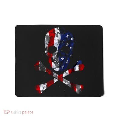 USA Skull Crossbone  Mousepad