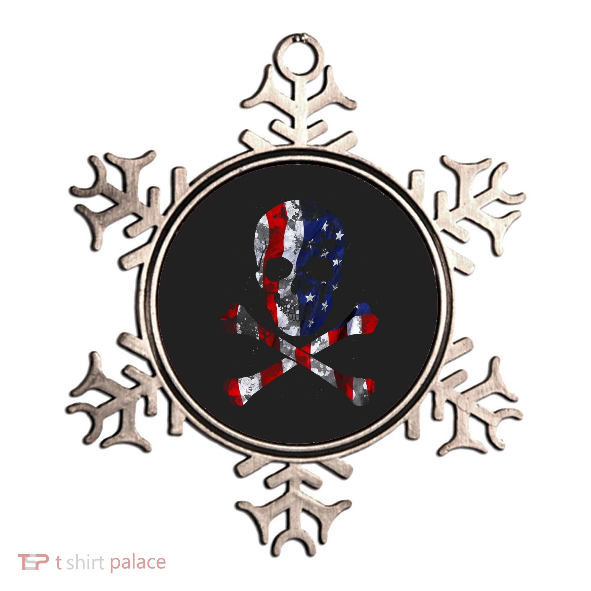 USA Skull Crossbone  Ornament