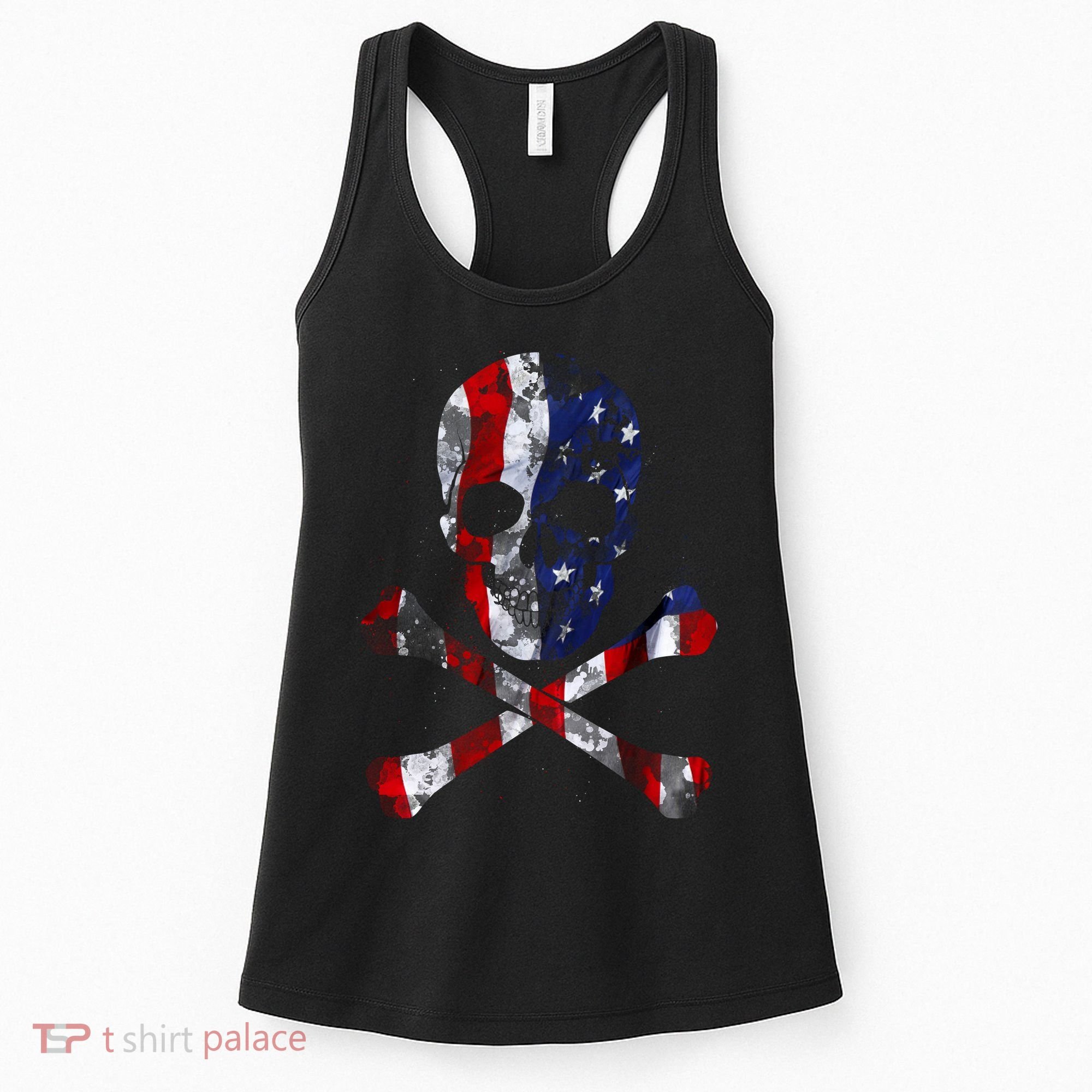 USA Skull Crossbone  Women's Tank Top