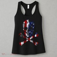 USA Skull Crossbone  Women's Tank Top thumb 3