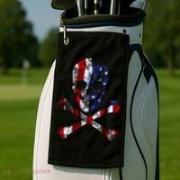 USA Skull Crossbone  Golf Towel thumb 2