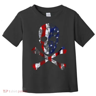 USA Skull Crossbone Toddler T-Shirt
