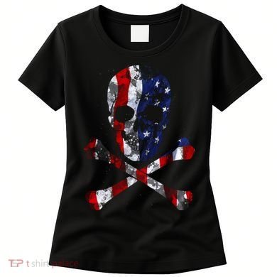 USA Skull Crossbone  Women's T-Shirt