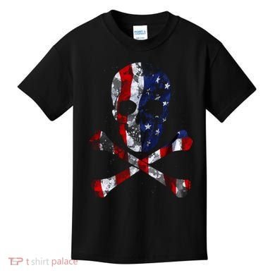 USA Skull Crossbone  Kids T-Shirt