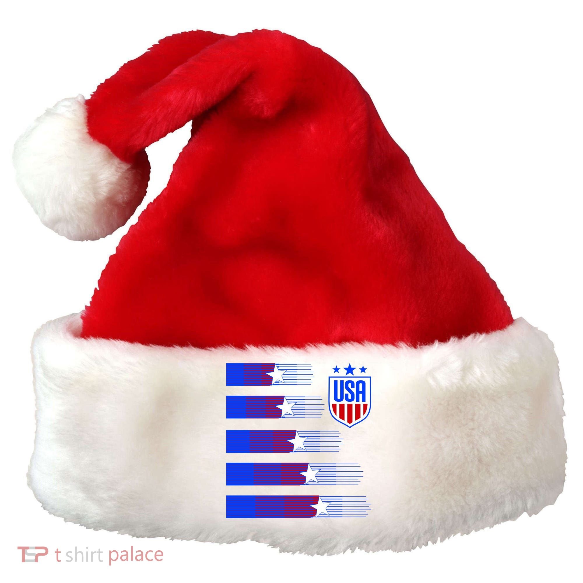 USA Soccer American Team Jersey Santa Hat