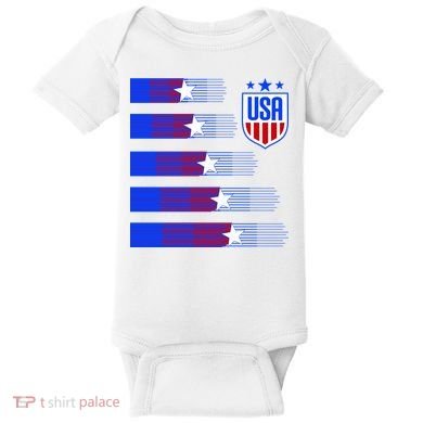 USA Soccer American Team Jersey Baby Bodysuit