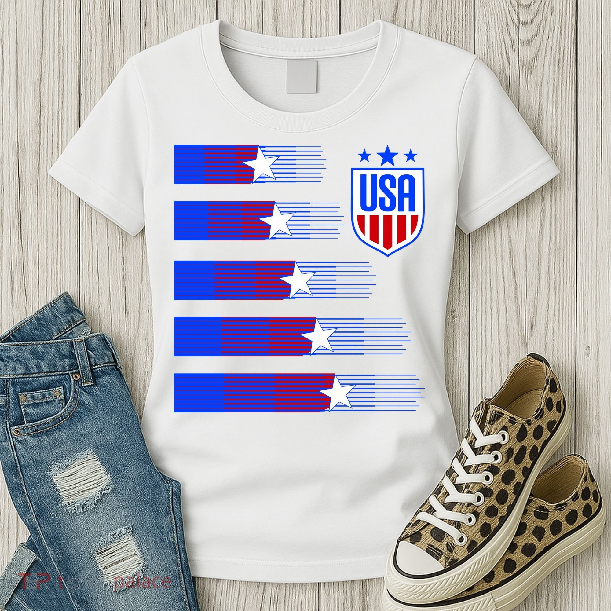 USA Soccer American Team Jersey Women's T-Shirt