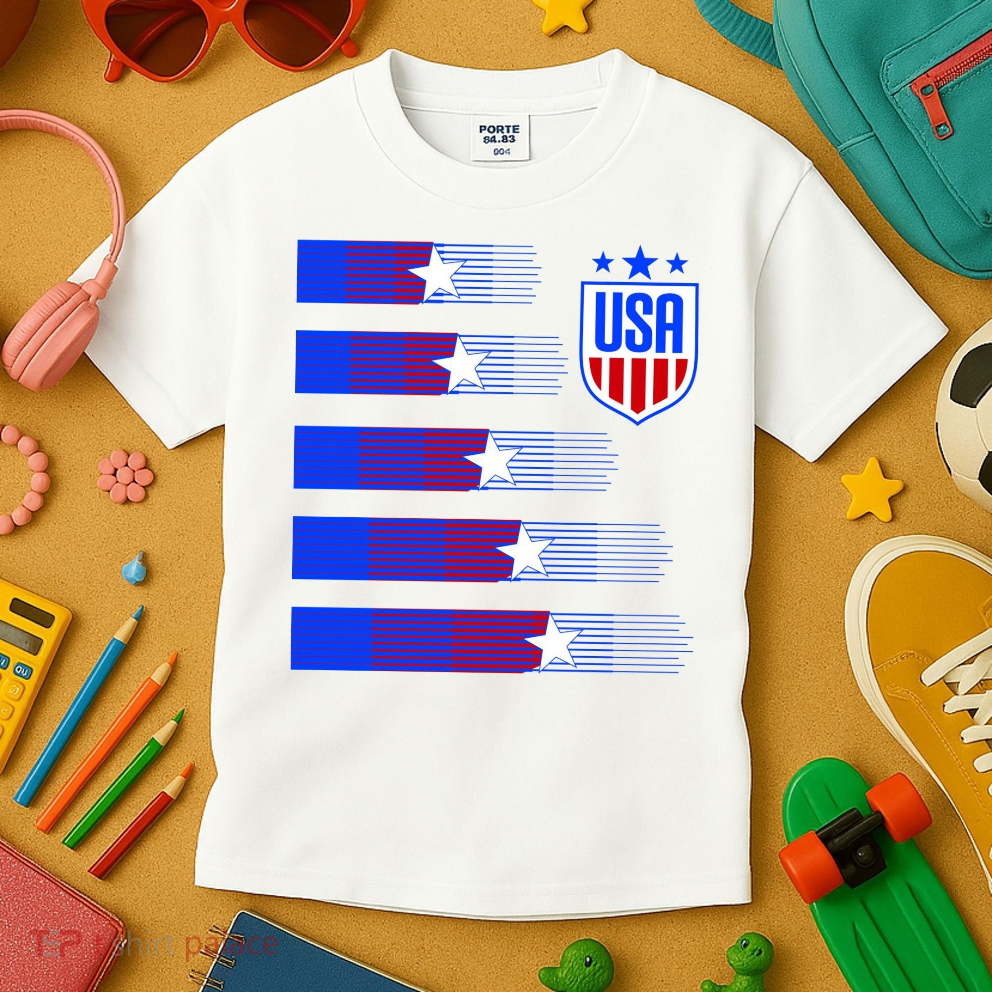 USA Soccer American Team Jersey Kids T-Shirt