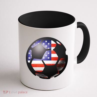 USA Soccer Ball Coffee Mug back