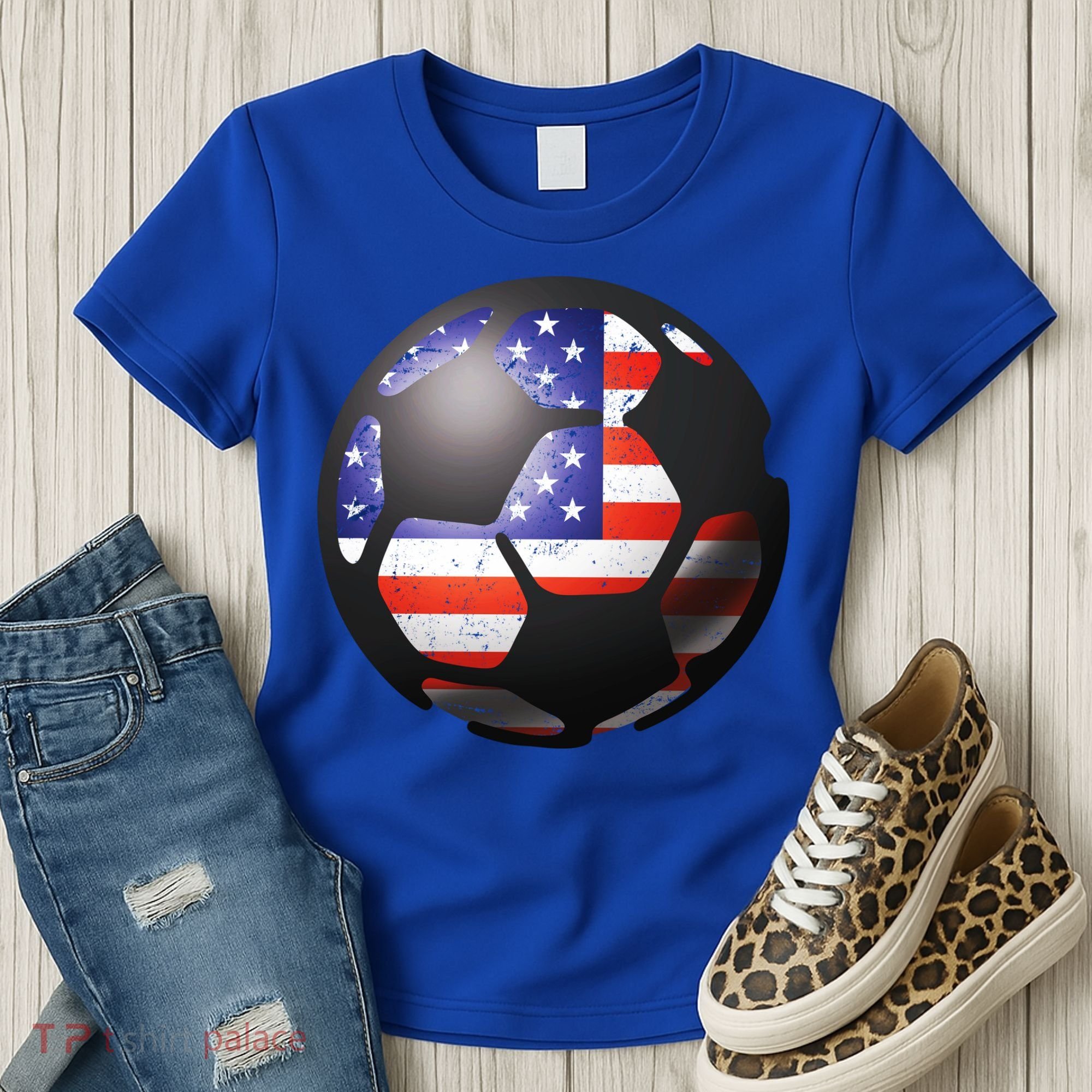 USA Soccer Ball Women's T-Shirt