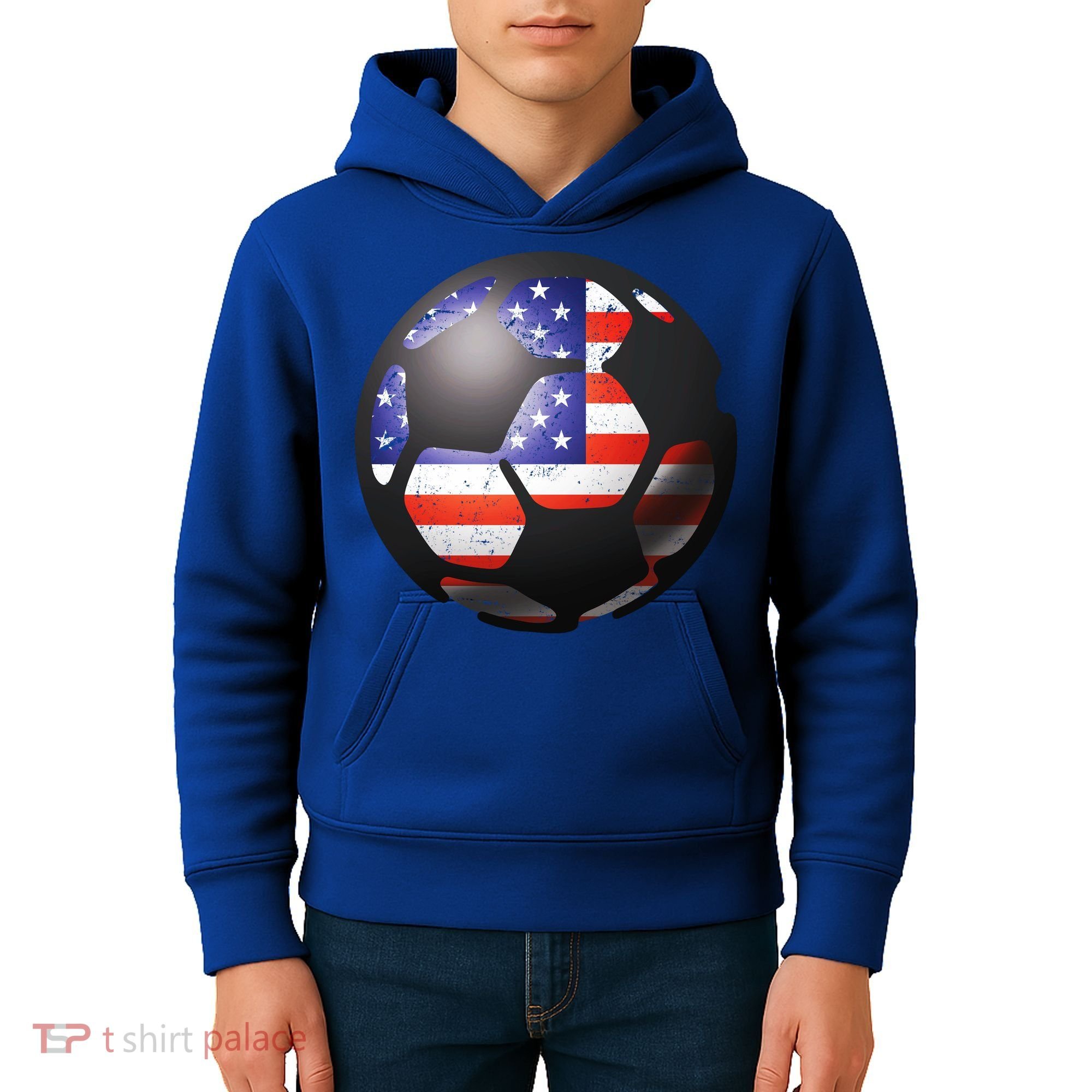 USA Soccer Ball Kids Hoodie
