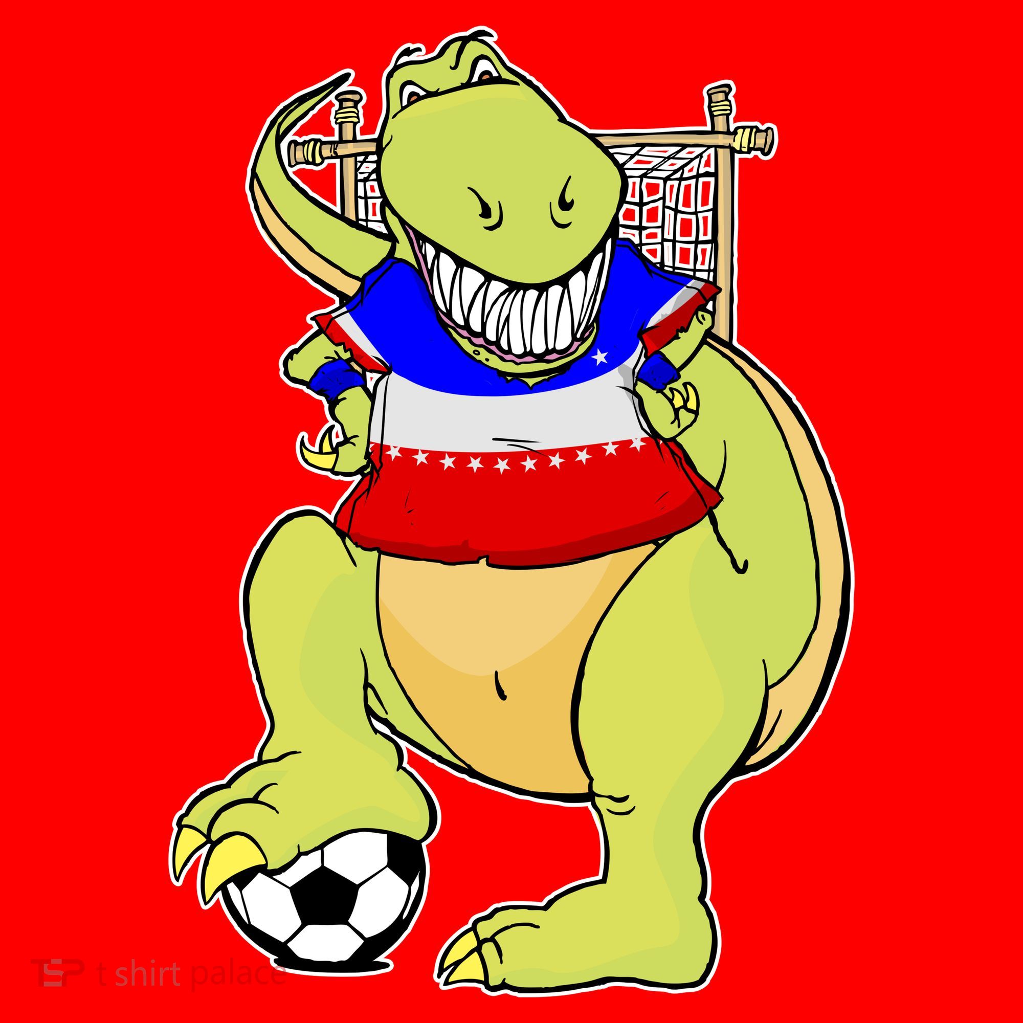 USA Soccer T-Rex Santa Hat