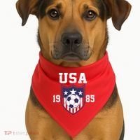 USA Soccer Team 1985 USA-Made Doggie Bandana thumb 1