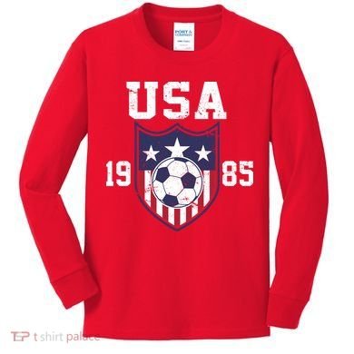 USA Soccer Team 1985 Kids Long Sleeve Shirt