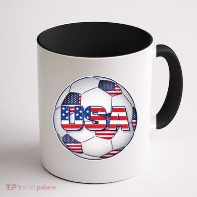 USA Soccer Team Ball Coffee Mug back