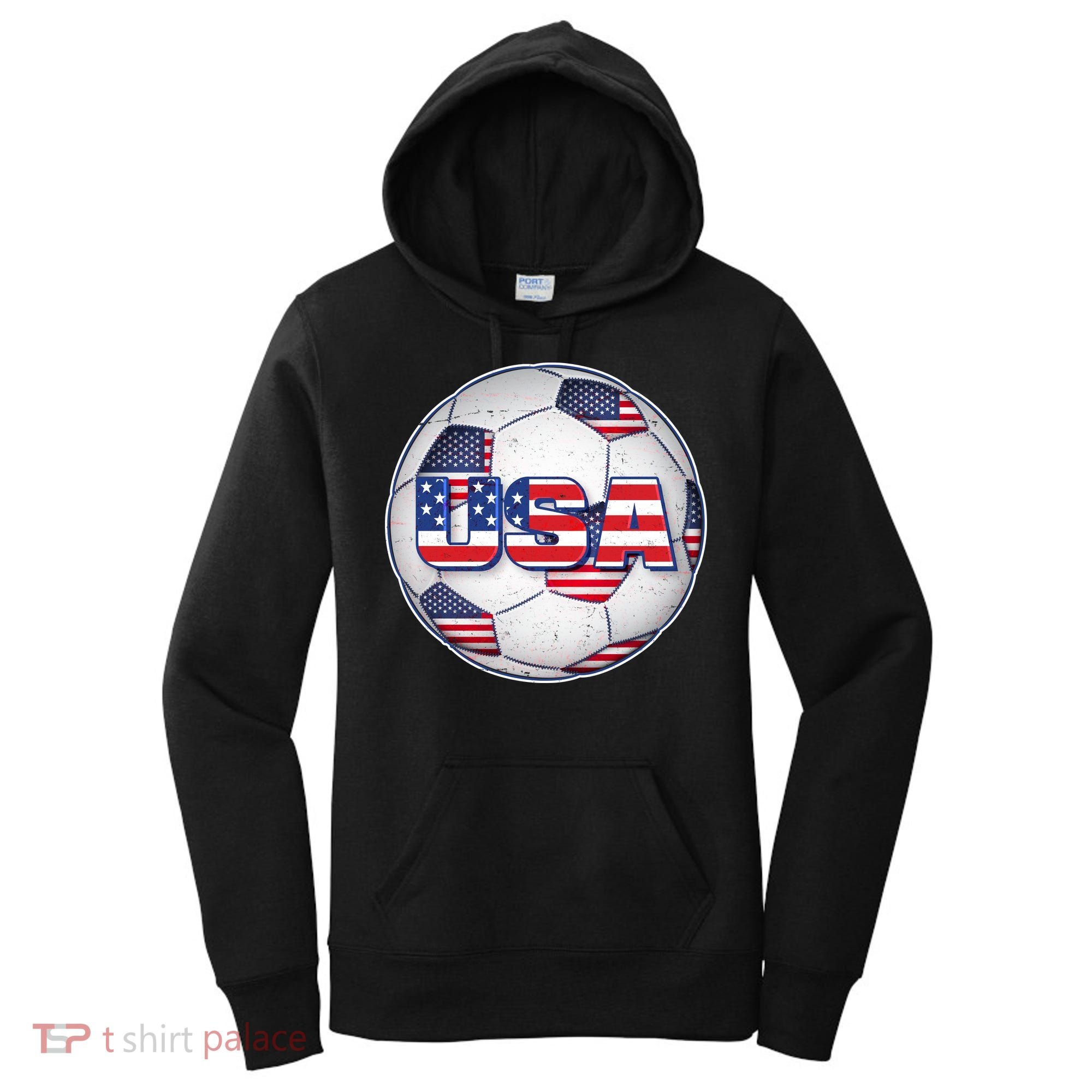 USA Soccer Team Ball Women's Hoodie
