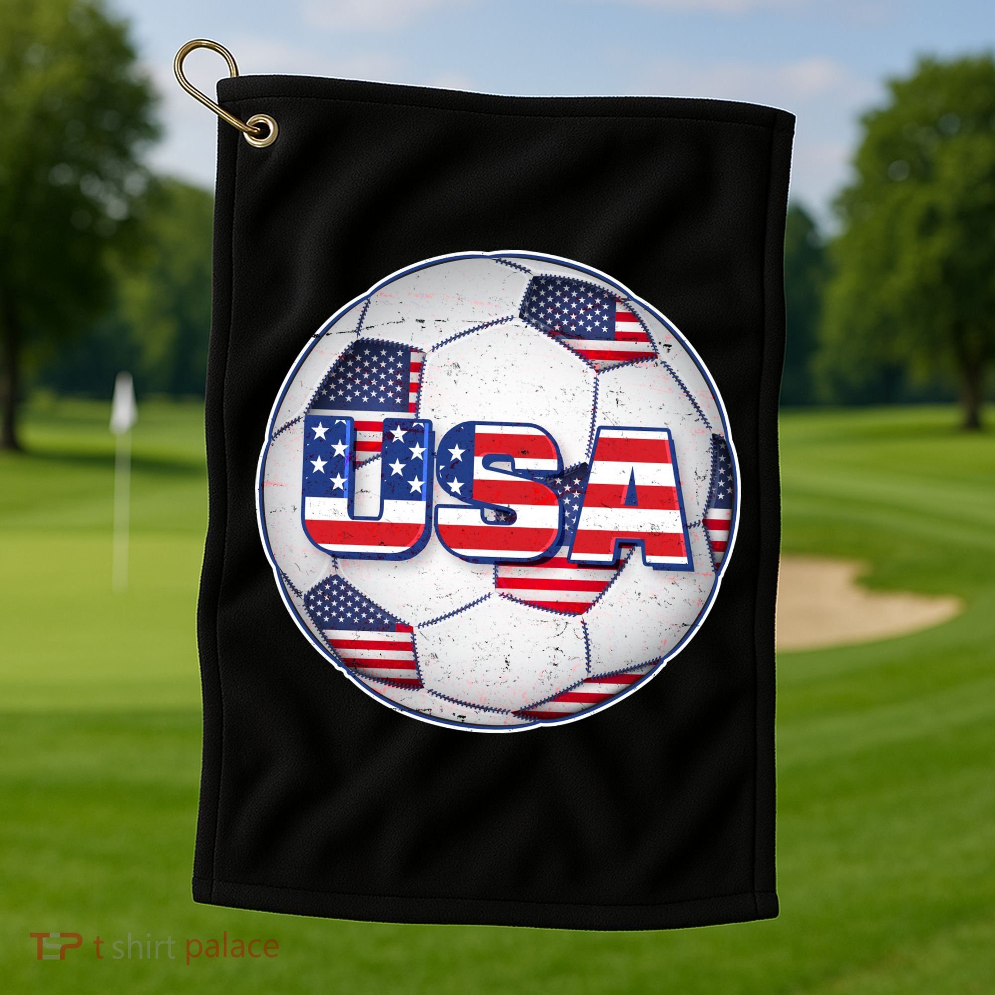 USA Soccer Team Ball Golf Towel