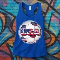 USA Soccer Team Ball Women's Tank Top thumb 3