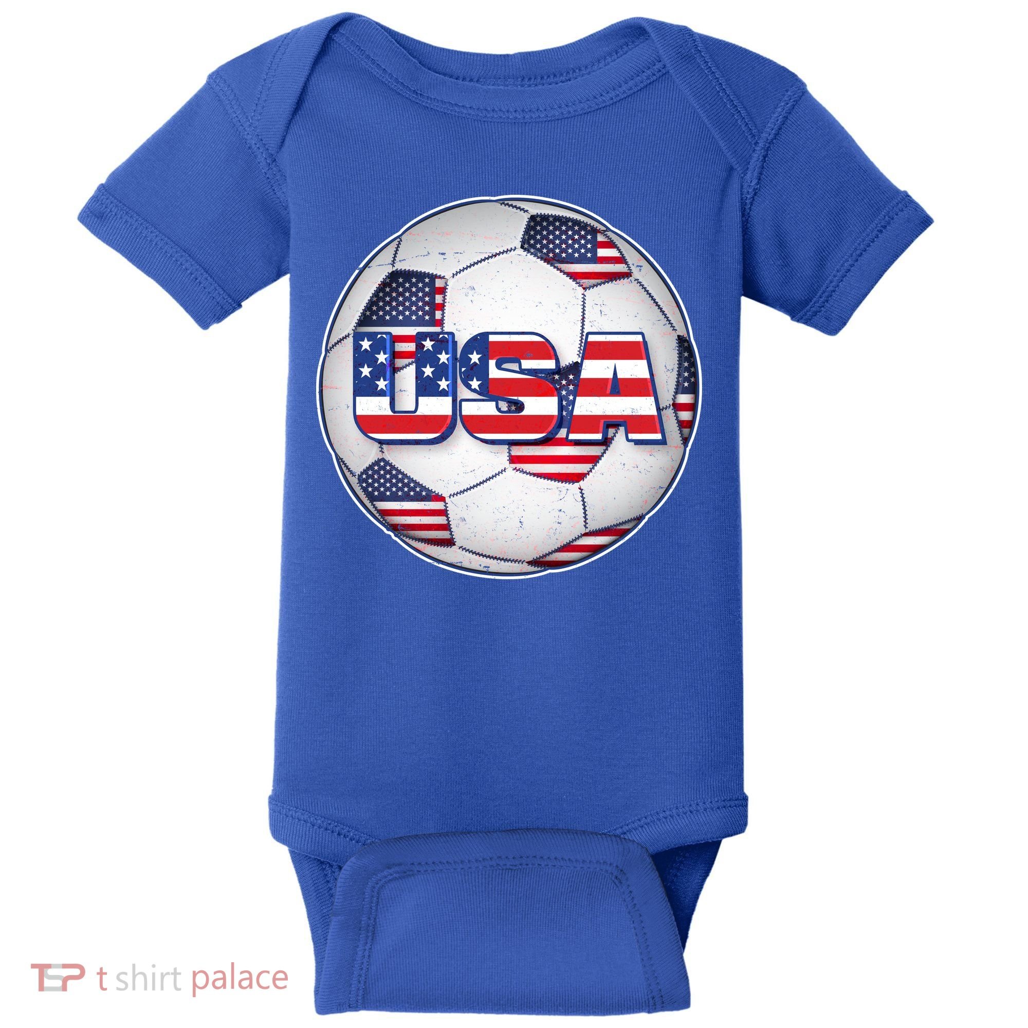 USA Soccer Team Ball Baby Bodysuit
