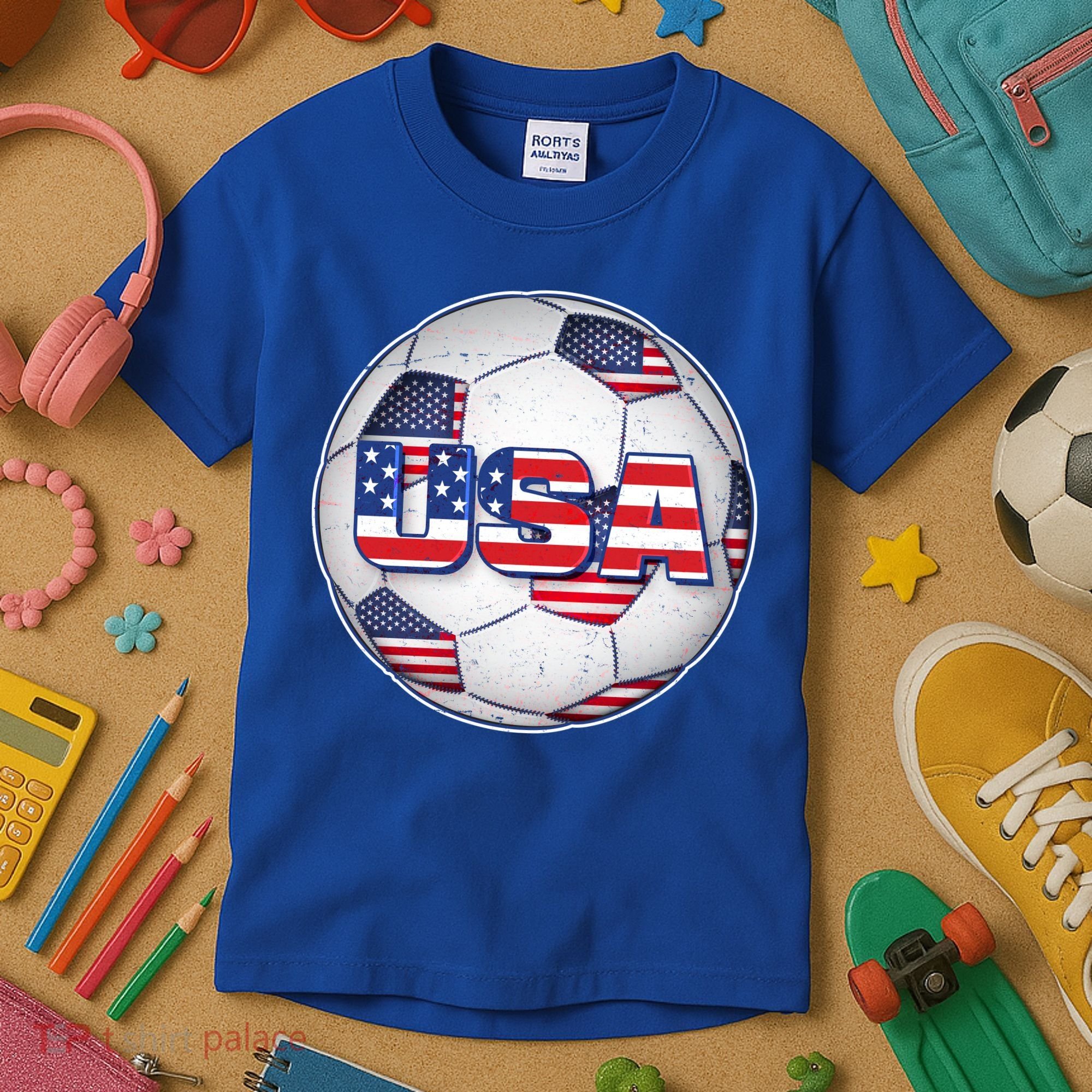 USA Soccer Team Ball Kids T-Shirt