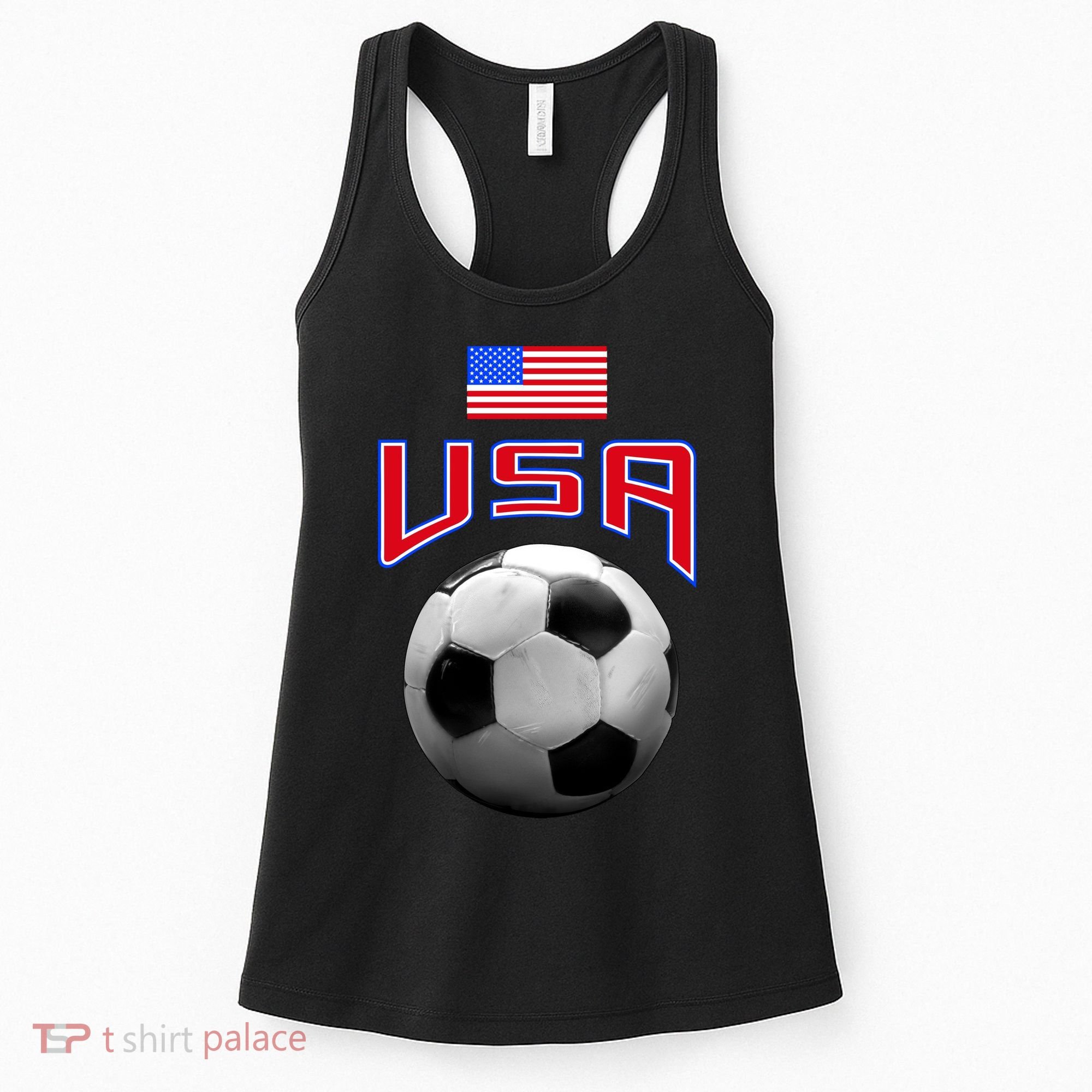 USA Soccer United States of America Flag Women's Tank Top