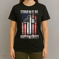 USA Stand For The Flag And Kneel For The Cross T-Shirt thumb 4