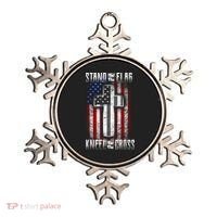 USA Stand For The Flag And Kneel For The Cross Ornament thumb 0