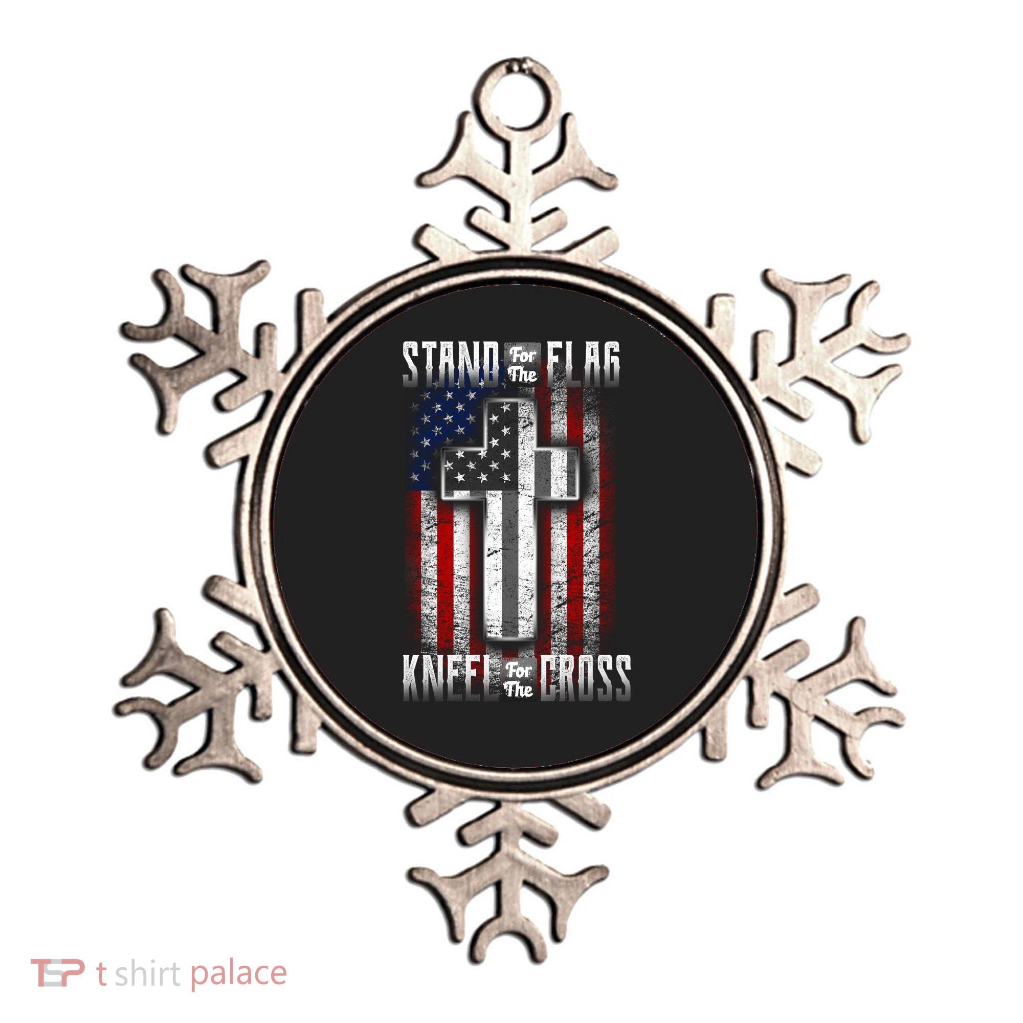 USA Stand For The Flag And Kneel For The Cross Ornament