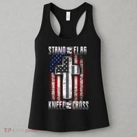 USA Stand For The Flag And Kneel For The Cross Women's Tank Top thumb 3