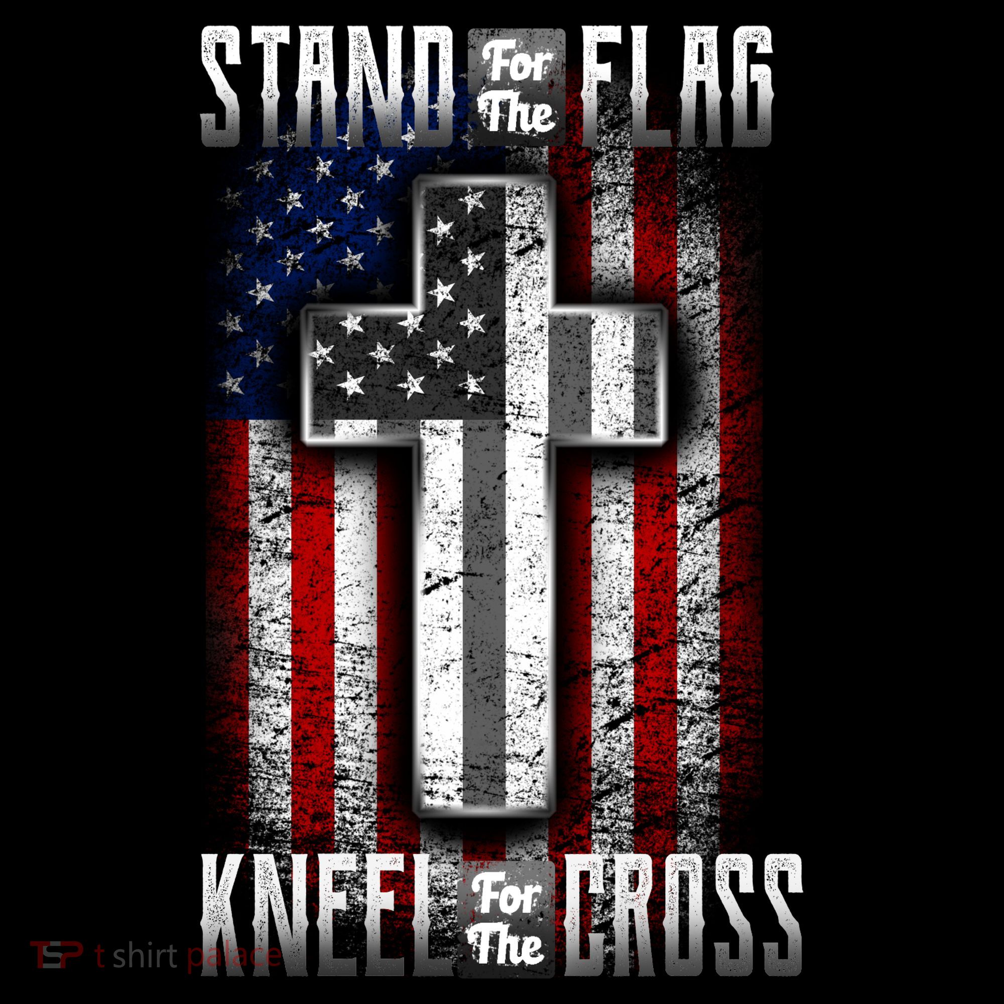 USA Stand For The Flag And Kneel For The Cross Women's Tank Top