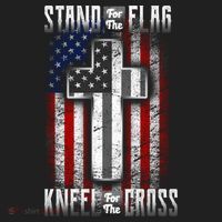 USA Stand For The Flag And Kneel For The Cross Golf Towel thumb 3
