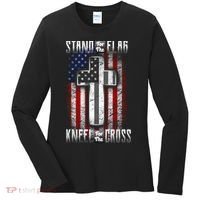 USA Stand For The Flag And Kneel For The Cross Women's Long Sleeve Shirt thumb 0