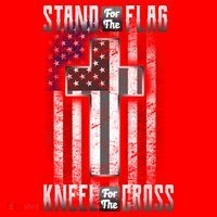 USA Stand For The Flag And Kneel For The Cross Santa Hat thumb 1