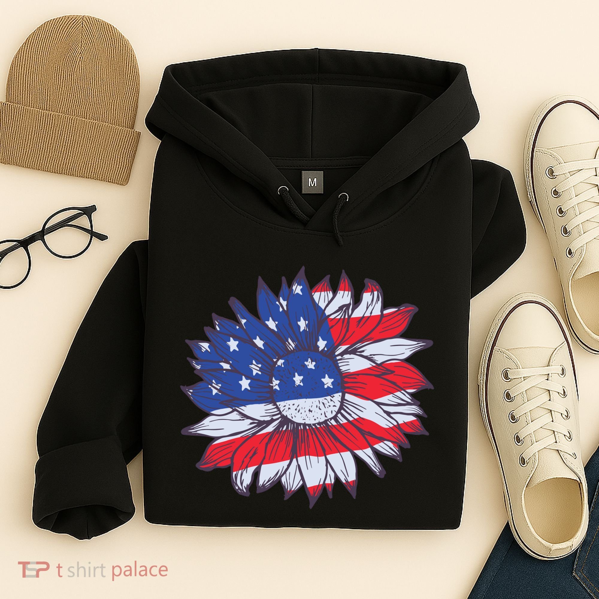 USA Sunflower Hoodie