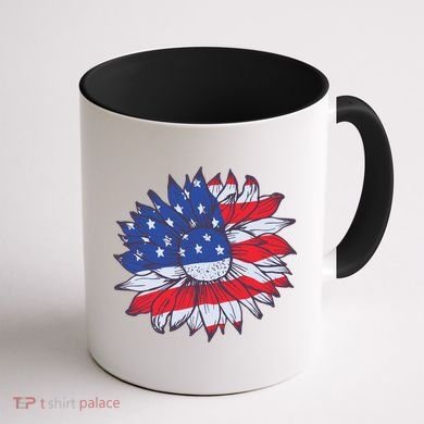 USA Sunflower Coffee Mug back