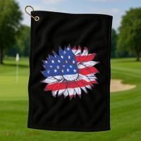 USA Sunflower Golf Towel thumb 1